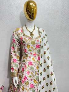 ชุดฤดูร้อนสีขาวสำหรับนักออกแบบปาร์ตี้สวมกับ dupatta - Product Image 5