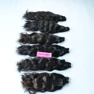 Cuticule vierge non traitée alignée 100% Machine à cheveux pour femmes noires naturelles Double trame paquet bon marché Extensions de vague profonde en vrac - Product Image 3