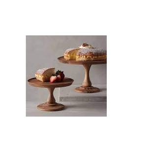 Soporte de tartas de madera natural para cumpleaños, accesorio de lujo con diferentes tamaños para tamaño personalizado y color madera natural sin pulir - Product Image 2