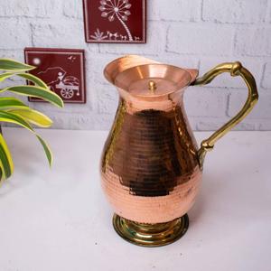 High Quality Heavy <b>Gauge</b> Pure Copper Jug with Strong Durable Construction for Long Term Water Storage Use from Indian Supplier - Product Image 1
