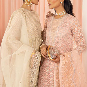 2025 Gorgeous <b>Pink</b> Color <b>Wedding</b> Wear Look Muslim Women Wear High Quality Designer Sharara Gharara Suit - Product Image 4