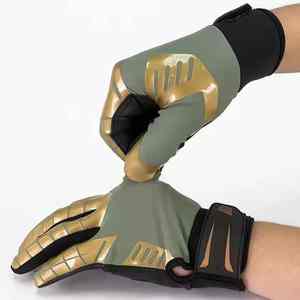 Gants de frappeur de baseball en cuir de haute qualité pour adultes, ambidextres, fermeture auto-agrippante, légers et respirants pour les professionnels - Product Image 5