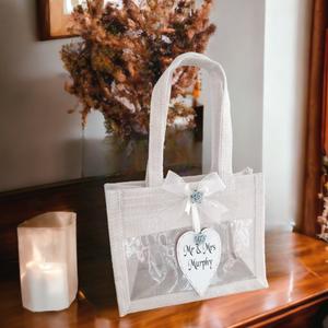 Bolsas de Regalo de Yute Ecológicas de Alta Calidad, Impresión Personalizable, 100% Fibra de Yute, Color y Tamaño Personalizados, Se Acepta Logotipo Personalizado, Boda - Product Image 4