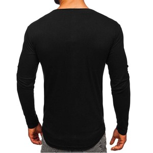 Léger Nouveaux Hommes Sports Active 100% Coton Porter Chemise À Manches Longues pour Homme T-shirt De Gymnastique - Product Image 2