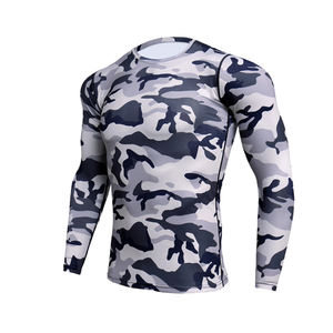 2025 personnalisé hommes MMA sport éruption garde séchage rapide manches longues gymnastique Fitness vêtements Compression respirabilité adultes propre - Product Image 2