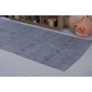 Tapis turc vintage moderne 4,8 pieds x 12,4 pieds Tapis en laine tissé plat bleu avec support en latex pour décorations de salon pour adolescents - Product Image 4