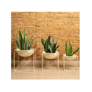 Jardinières en métal de différentes tailles couleur noire décor à la maison jardinière lot de 3 pour la maison hôtel décor plantes Pot balcon décoration jardinière - Product Image 2