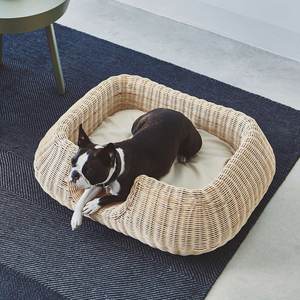 Modern Designer Rattan Dog Bed With Mattress <b>Pillow</b> Cheapest Rattan Beds for Dogs Customized Private Brand Accepted - Product Image 4