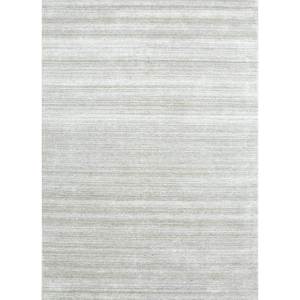 Tapis en laine et viscose tissé à la main à motifs rayés Cx-2489 en gris et noir pour usage domestique - Product Image 1