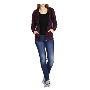 Nouveaux vêtements à la mode 100% coton tissu automne hiver couleur unie nouveau Style décontracté femmes sweats à capuche - Product Image 5