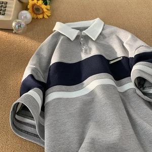 À la mode hommes polo chemises à manches courtes hommes et femmes été lâche amoureux américains personnalité décontractée chemise coton - Product Image 2