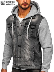 Veste en jean d'hiver pour hommes de haute qualité, respirante, avec logo sur le devant, vêtements d'extérieur décontractés. - Product Image 3