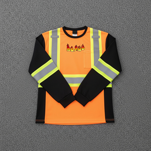 Premium Quality 100% Polyester ANSI Class 2 Waterproof LED <b>Flash</b> Reflective Tape High Visibility Safety Workwear Men's <b>T</b>-<b>Shirt</b> - Product Image 4