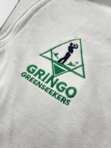 Cremallera de cuarto de algodón 100% para polos con logotipo bordado Tela de lona de patrón sólido - Product Image 3