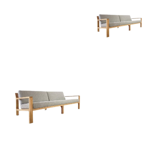 El mejor precio de fábrica, nuevo diseño, sofá de jardín de madera de teca para todo tipo de clima, muebles de exterior, sofá de salón de jardín con cojín - Product Image 5