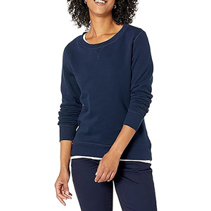 2025 <b>Women</b> <b>Fleece</b> Crewneck Pullover Sweatshirt Custom Logo Heavyweight Oversized Long Sleeve Printed Casual Winter <b>Tops</b> - Product Image 1