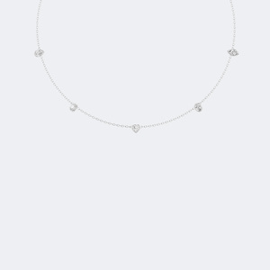 Collar de Lujo para Mujer con Diamante Cultivado en Laboratorio de Corte Brillante Redondo de 1.50CTW, Chapado en Oro de 9k, Engastado en Bisel, Color E, Certificado IGI - Product Image 2