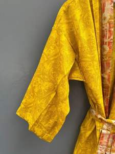 Bata de Casa de seda de lujo con estampado, Kimono Unisex, estilo bohemio, Vestido de playa ligero, ropa de dormir de verano para mujeres y hombres - Product Image 2