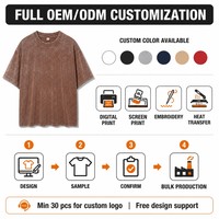 Kaos Pria 230 GSM Heavyweight 100% Katun Loose Fit Polos Vintage Streetwear Tee OEM Custom Grosir