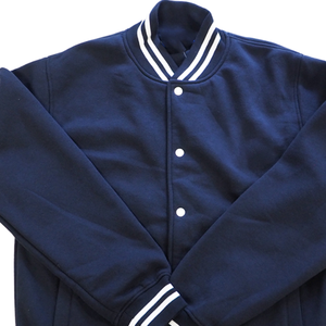 Venta al por mayor de chaqueta universitaria de calidad superior logotipo personalizado bordado calentado a prueba de viento manga larga botón decoración invierno lana - Product Image 3