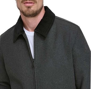 Veste de travail en toile à fermeture éclair en coton lourd OEM Broderie personnalisée Durable Respirante Coupe-vent Épaisse Grande taille Mode de rue - Product Image 6