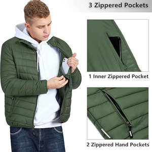 Veste matelassée légère unisexe en denim pliable avec capuche, isolée pour la randonnée hivernale et les voyages de ski - Product Image 6