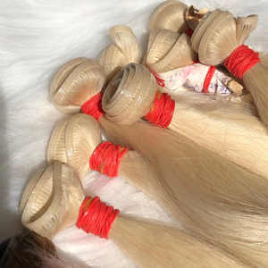100% réel vietnamien Remy Extensions de cheveux cuticule aligné Style de vague couleur claire en vrac matière première génie trame Extension Bundle - Product Image 1