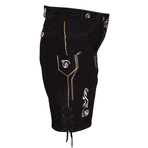Bavarian Lederhosen Oktoberfest Shorts Custom OEM Men's German Trachten Wear con logotipo personalizado Patrón sólido 2025 - Product Image 6