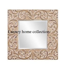 Marco de espejo de madera de Estilo Vintage hecho a mano para decoración rústica del hogar con detalles elegantes y diseño de madera antigua - Product Image 3