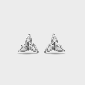IGI Certified Lab Grown Diamond Pear Shape Cluster Stud <b>Earrings</b> <b>Solid</b> 925 Sterling <b>Silver</b> Three Stone Diamond Stud <b>Earrings</b> - Product Image 4