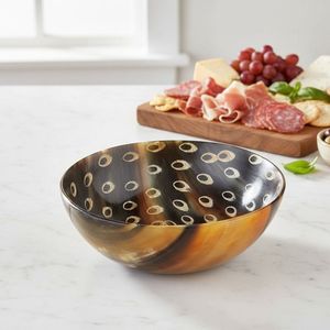 Bol en corne de buffle de style traditionnel, accessoire de service pour table à manger, cuisine, décoration intérieure, artisanat artisanal patrimonial - Product Image 5