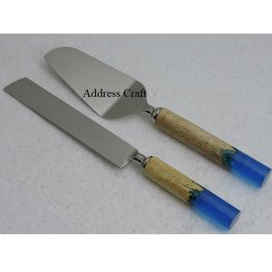 Herramientas para servir pasteles grabados con logotipo personalizado, servidor de pasteles de acero inoxidable de estilo único con mango de madera para utensilios de cocina de hotel en casa - Product Image 4