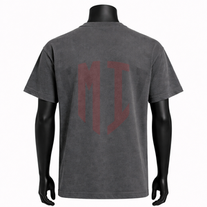 Camiseta personalizada de moda para hombre, impresión de camisetas, 100% algodón, estilo urbano, lisa, teñida, primavera, verano, otoño - Product Image 2