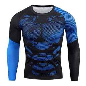 Chemises de sport à manches longues en gros, imprimées par sublimation, logo personnalisé, compression, fabriquées au Pakistan, chemises de compression pour hommes - Product Image 6