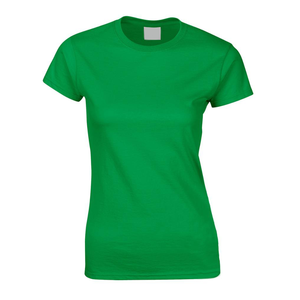 T-shirt en coton de haute qualité pour femmes, imprimé sur mesure, motif uni élégant, avec épaulettes, respirant, style décontracté, vente en gros Chine - Product Image 4