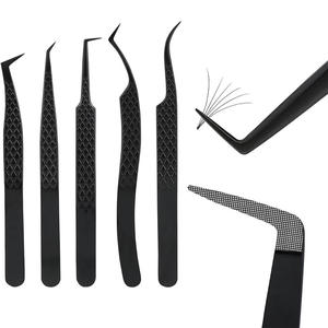 Juego de Pinzas para Extensión de Pestañas de Acero Inoxidable Profesional de Alta Calidad, Hechas a Medida, Duraderas, Antiestáticas, para Uso en Salón - Product Image 6