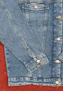 Veste en jean réversible matelassée en coton tissé sur mesure, de haute qualité, tendance, écologique, à manches longues, à bouton unique, pour femme, hiver - Product Image 4