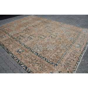 Alfombra Vintage de 10.4x12.8 pies, Alfombra Turca Extra Grande, Alfombra con Estampado Animal Marrón - Product Image 2