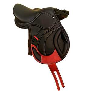 Nouvelle selle de cheval de conception moderne pour un confort optimal lors du saut d'obstacles anglais, selle en cuir véritable pour cheval - Product Image 1