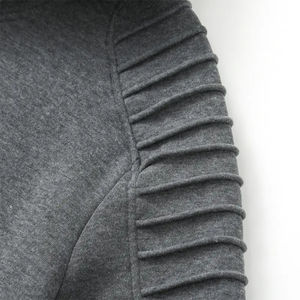 Survêtements pour hommes personnalisés pour adultes, vêtements de jogging d'entraînement, survêtements gris, manches longues, survêtement oversize avec poche - Product Image 5