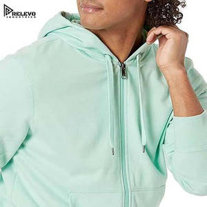 Sudaderas con Capucha Transpirables para Hombre, Ropa Básica con Cierre, Sudaderas con Estampado Puff 100% Algodón - Product Image 3