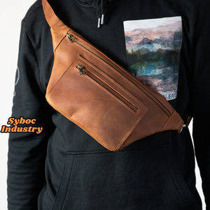 Bolso cruzado para mujer con correa de hombro ajustable, nuevo bolso de viaje en la cintura, bolso de maquillaje de cuero de vaca Real para mujer - Product Image 2