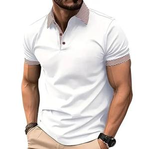 Polo à manches courtes pour homme en coton 100% de haute qualité, 230 g/m², été, broderie personnalisée, polos décontractés pour homme - Product Image 1