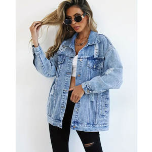 Nueva chaqueta vaquera lavada con ácido para mujer, precio económico con relleno de algodón, suministro directo de fábrica - Product Image 6