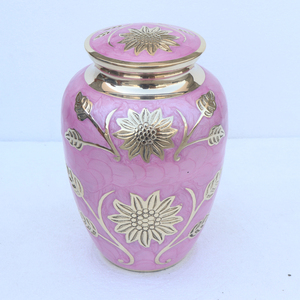 Urna de cremación blanca única con diseño de flores para mantener las cenizas de niños adultos o mascotas, urna de recuerdo proporcionada por HHO DE LA India - Product Image 6