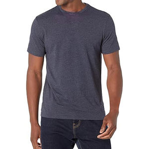 Camiseta con logotipo bordado personalizado para hombre, Jersey recortado ajustado con impresión digital, venta al por mayor, colores sólidos, tamaño personalizado - Product Image 1