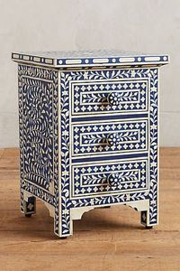 Tiroirs en incrustation d'os meubles de finition design moderne armoire en os véritable avec 7 tiroirs pour salon en os fait à la main - Product Image 4