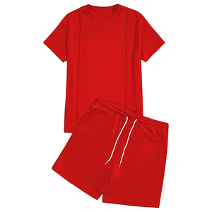 OEM Factory-camiseta personalizada para hombre, conjunto de pantalones cortos con estampado de cera, para fiesta de verano, venta al por mayor - Product Image 1