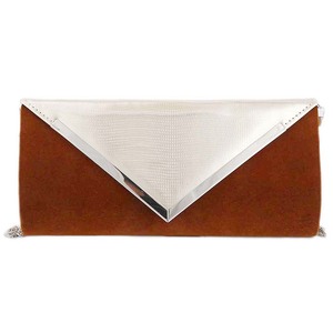Bolso de mano de terciopelo para mujer (328) - Marrón - Product Image 2