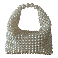 Sac de soirée de luxe pour femme, en coton et nylon, orné de perles et de paillettes, avec fermeture ouverte, qualité export